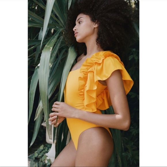 Zara Large Ruffle Swimsuit NWT - Picture 2 of 2